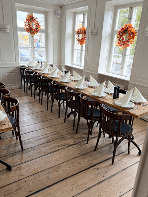Privat selskabslokale på første sal hos Restaurant 1733